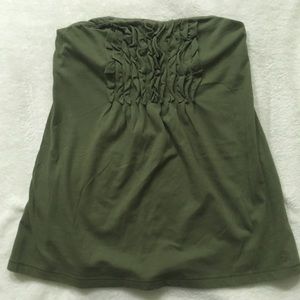 Gilly hicks green strapless top